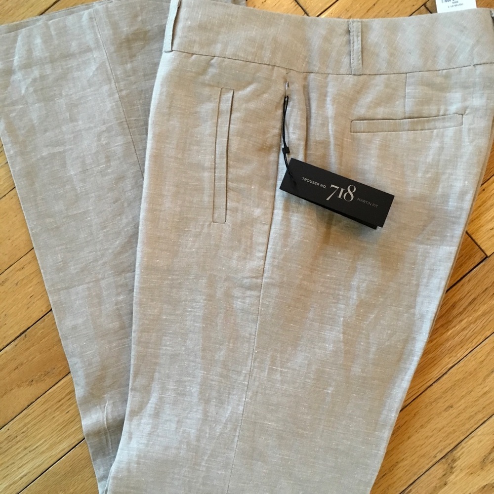 NWT Banana Republic 718 Martin Fit Linen Trousers